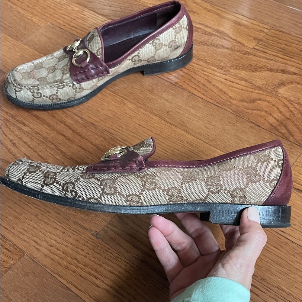 Gucci Beige and Brown Loafers - Picture 6 of 16